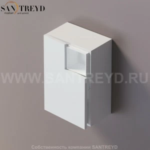 FLAT V Подвесной шкаф с мыльницей с петлями слева. Отделка: белая краска. AFXMO238042ZZ