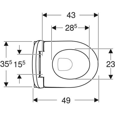 500.803.00.1 Подвесной унитаз настенный Белый Geberit  Германия  - Вид №3