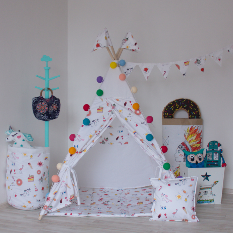 Вигвам для детей Swag большой VAMVIGVAM SWAG 281893 Белый;красный;синий Santreyd  - Вид №1