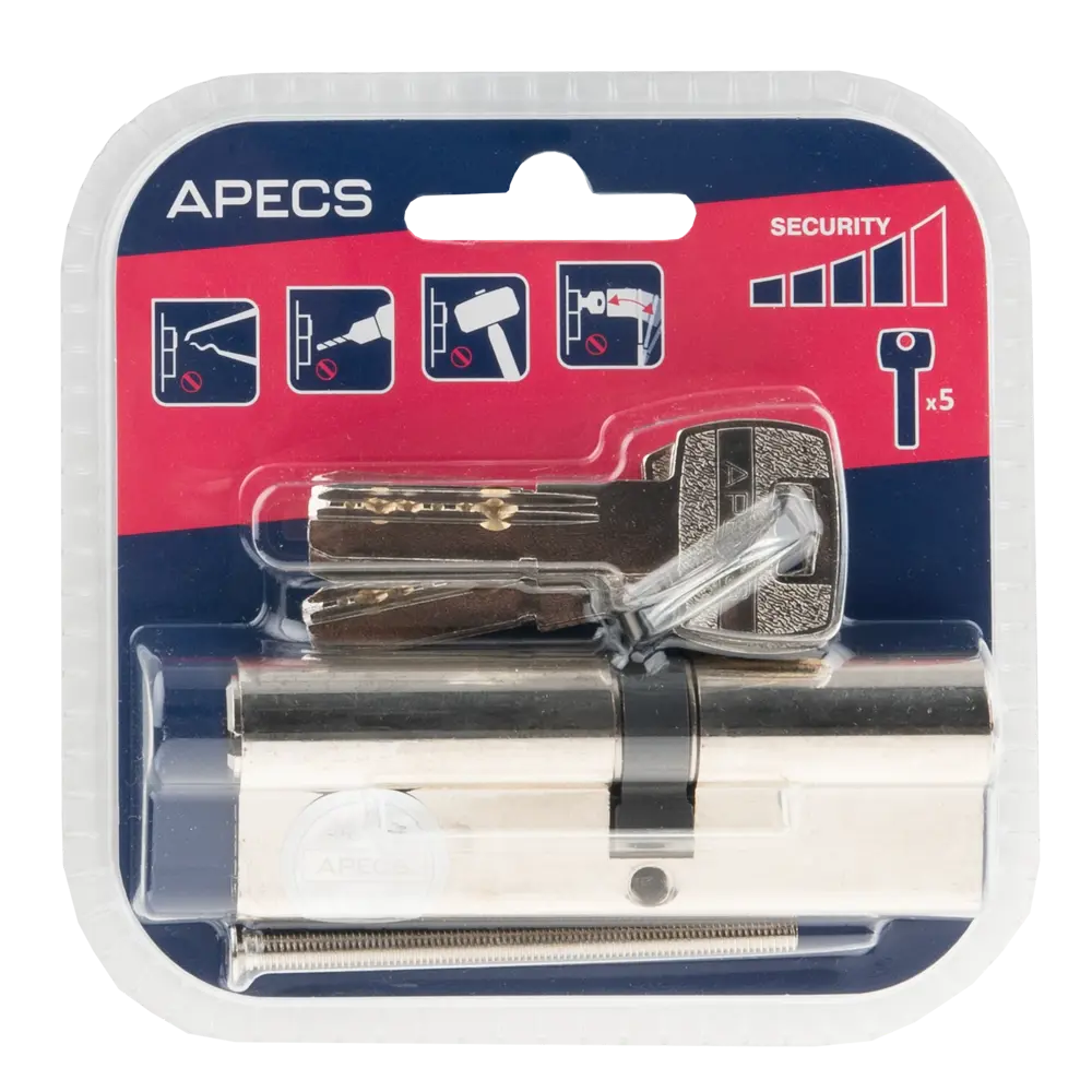 Цилиндровый механизм APECS Pro LM-90 с защитой от взлома 84168118 SM STLM-0046703 - Вид №2