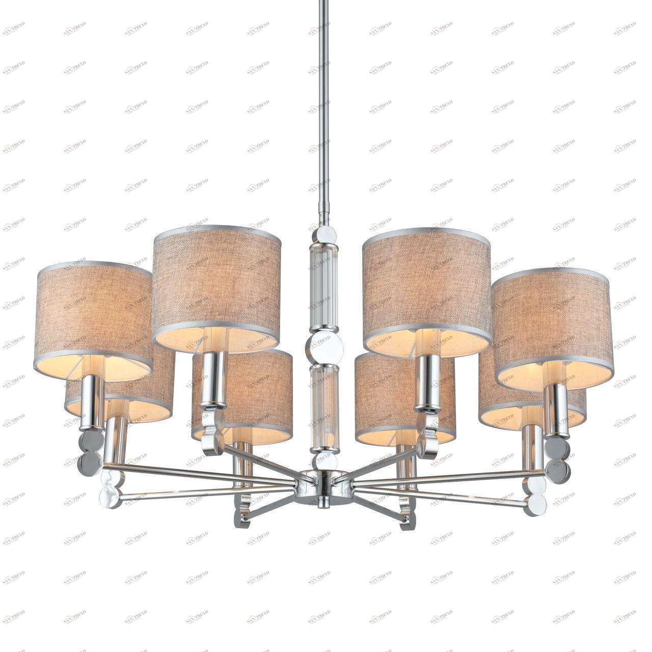 Подвесная люстра Omnilux Scario OML-64503-08 серая OMNILUX ДИЗАЙНЕРСКИЕ, SCARIO 279947 Серый 