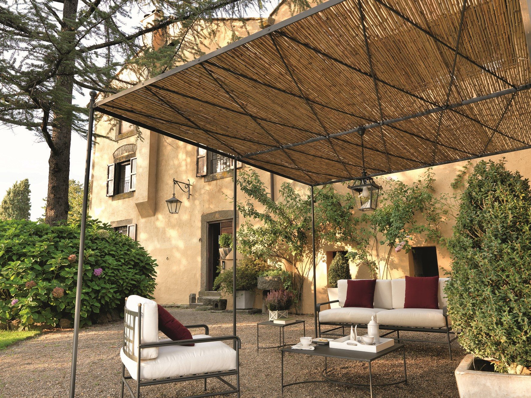 Садовый диван из оцинкованного железа и акриловой ткани Unopiù Тоскана ARCH-00126195 - Вид №7