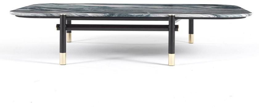 ETRO Home Interiors Низкий прямоугольный журнальный столик из мрамора и дерева Woodstock E.woo.231.a - Вид №1