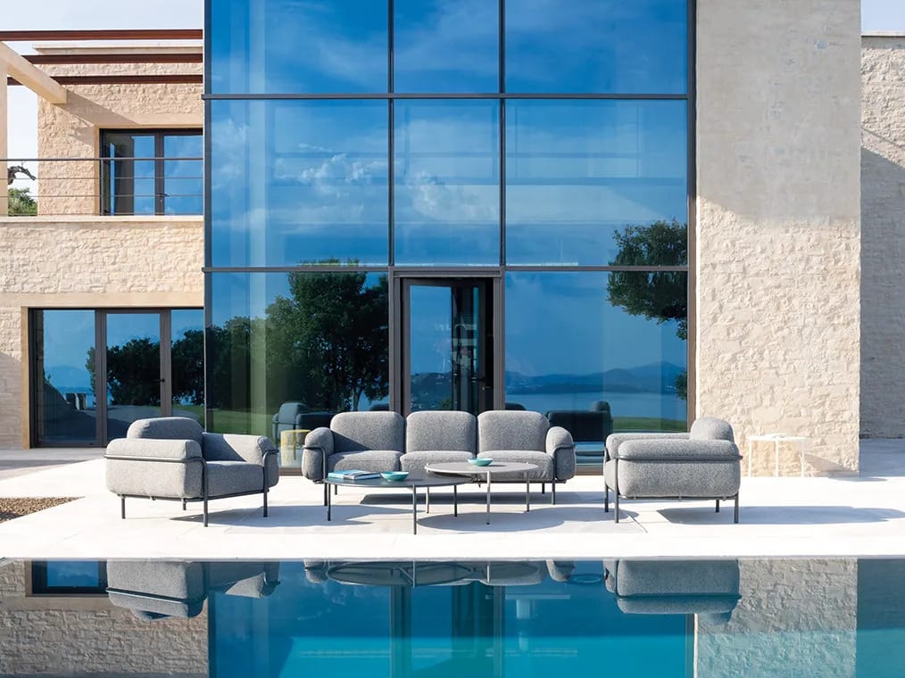 3-местный тканевый садовый диван Vermobil Hug ARCH-00117070 - Вид №3