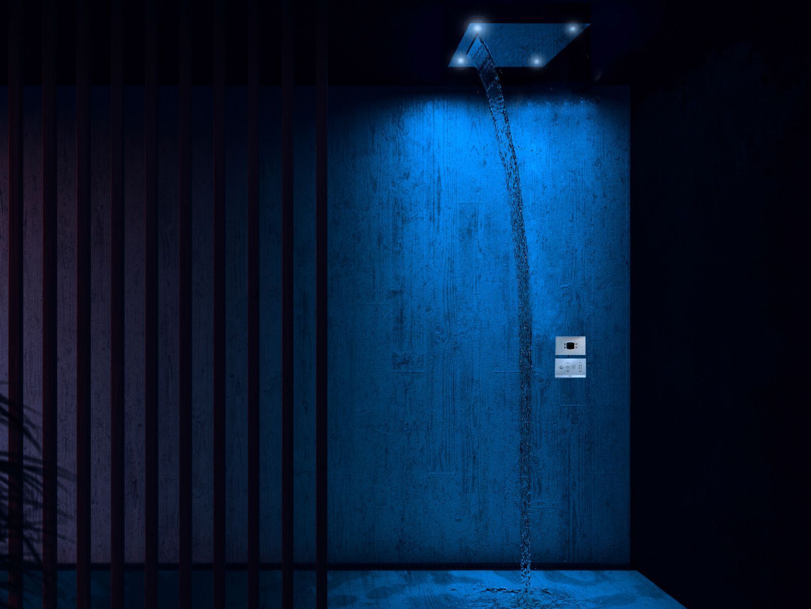 Квадратная потолочная душевая головка из нержавеющей стали с хромотерапией Aquademy Spa 42 ARCH-00009571