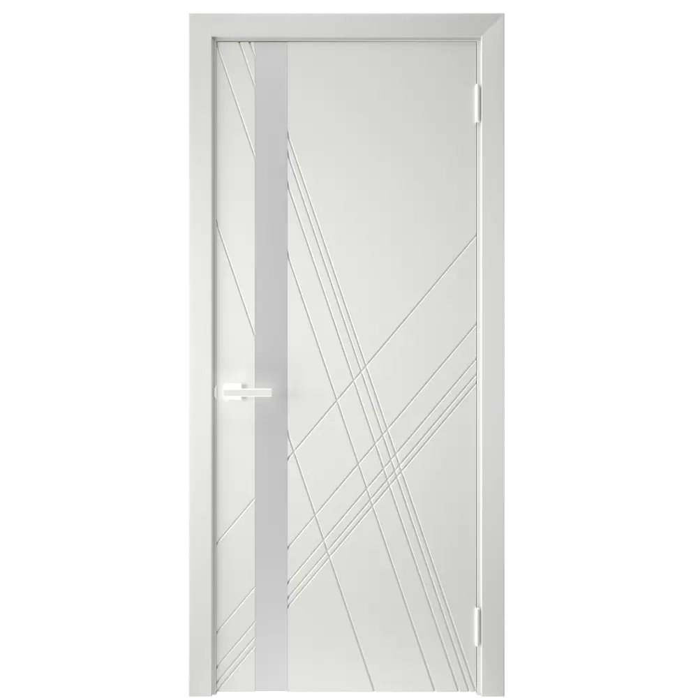 Santreyd Графика Х — межкомнатная дверь с геометрическим принтом и матовым стеклом 86554396 STLM-1405018