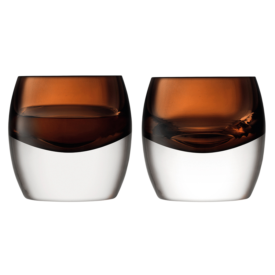 G1532-08-866 Набор низких стаканов whisky club, 230 мл, коричневый, 2 шт. LSA International 