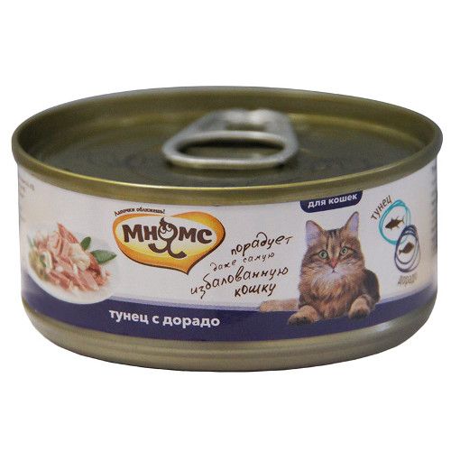 ПР0030898 Корм для кошек Тунец с дорадо в нежном желе конс. 70г МНЯМС 