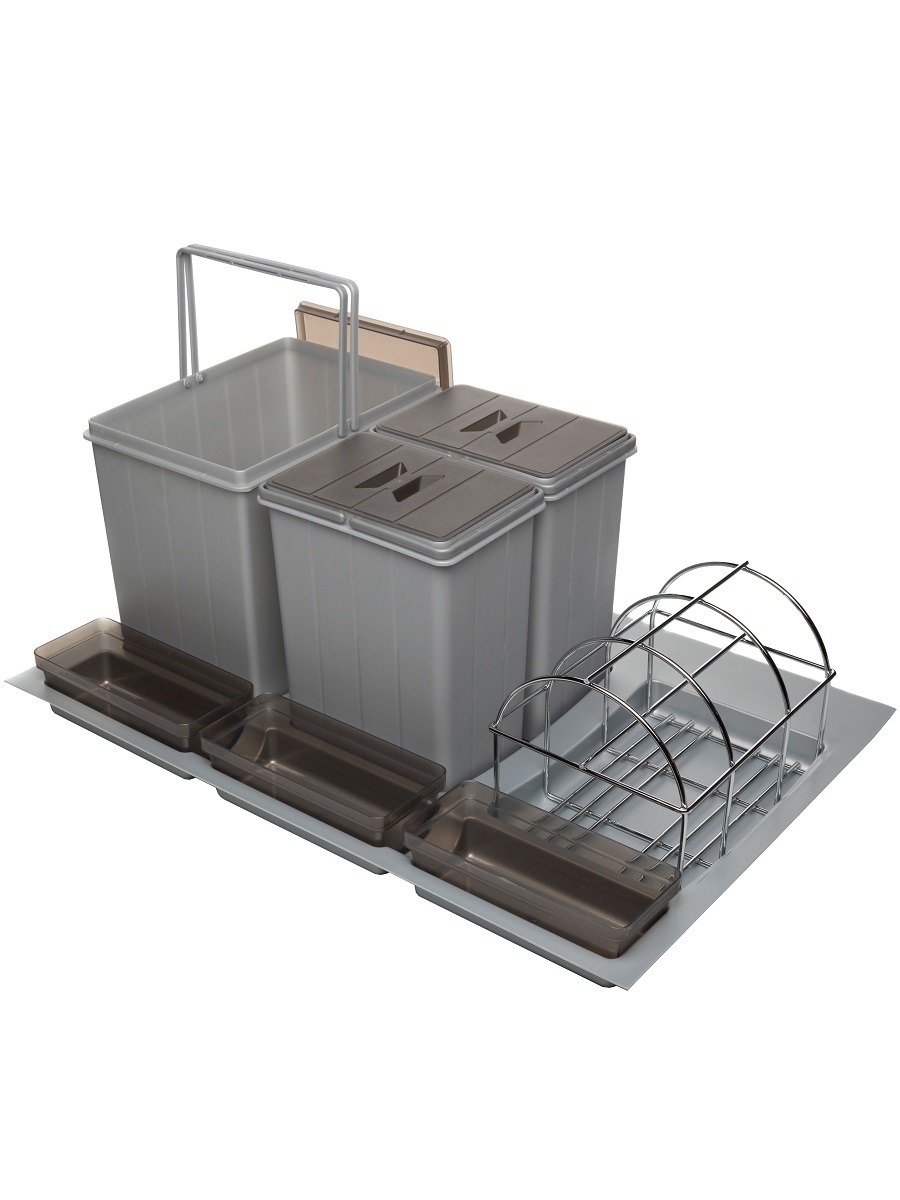 Система сортировки мусора Omega Duet 800/31 Metallic Grey NAVAKO 10115