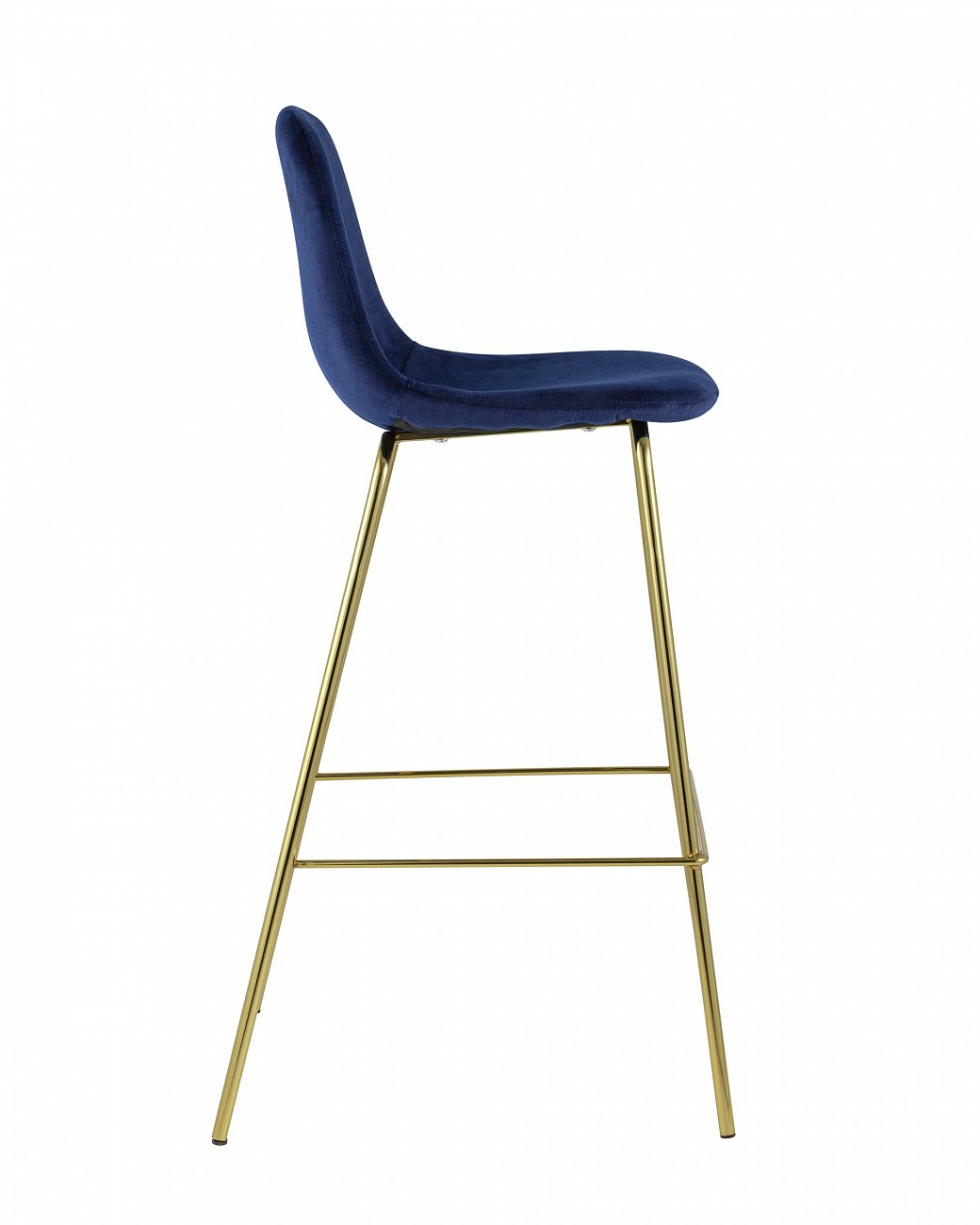 Стул барный со спинкой синий с золотыми ножками "Валенсия" STOOL GROUP  00-3881776 Синий  - Вид №1