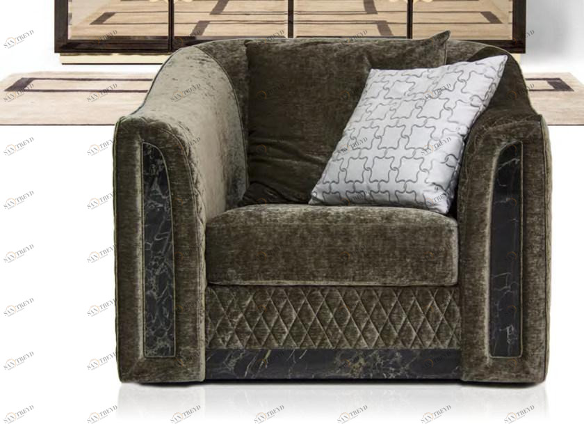 Formitalia Мягкое бархатное кресло с подлокотниками Royal sun-id-1402534