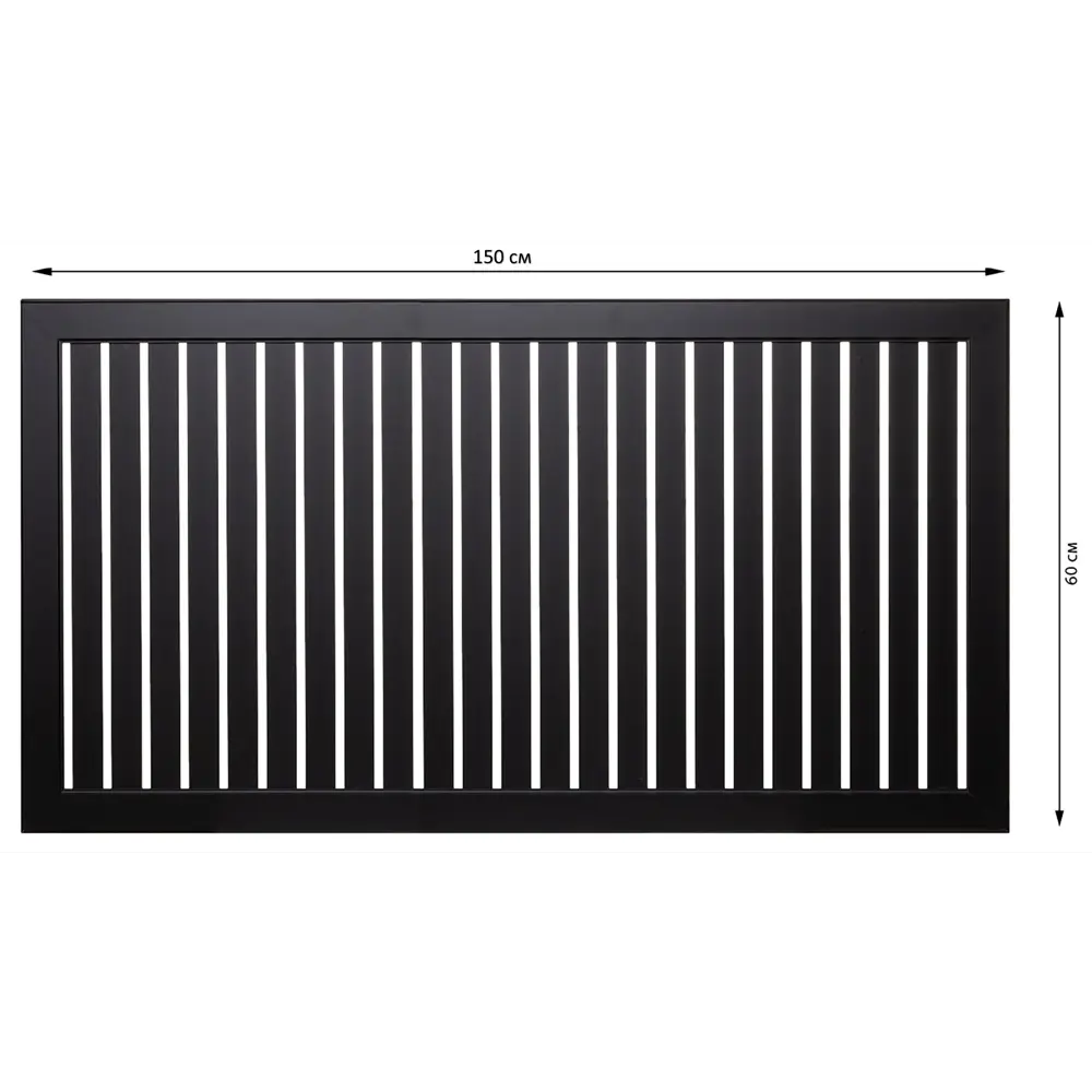 Экран для радиатора реечный черный МДФ 150x60 см ЛАЙТ 89373872 STLM-1372021 - Вид №3