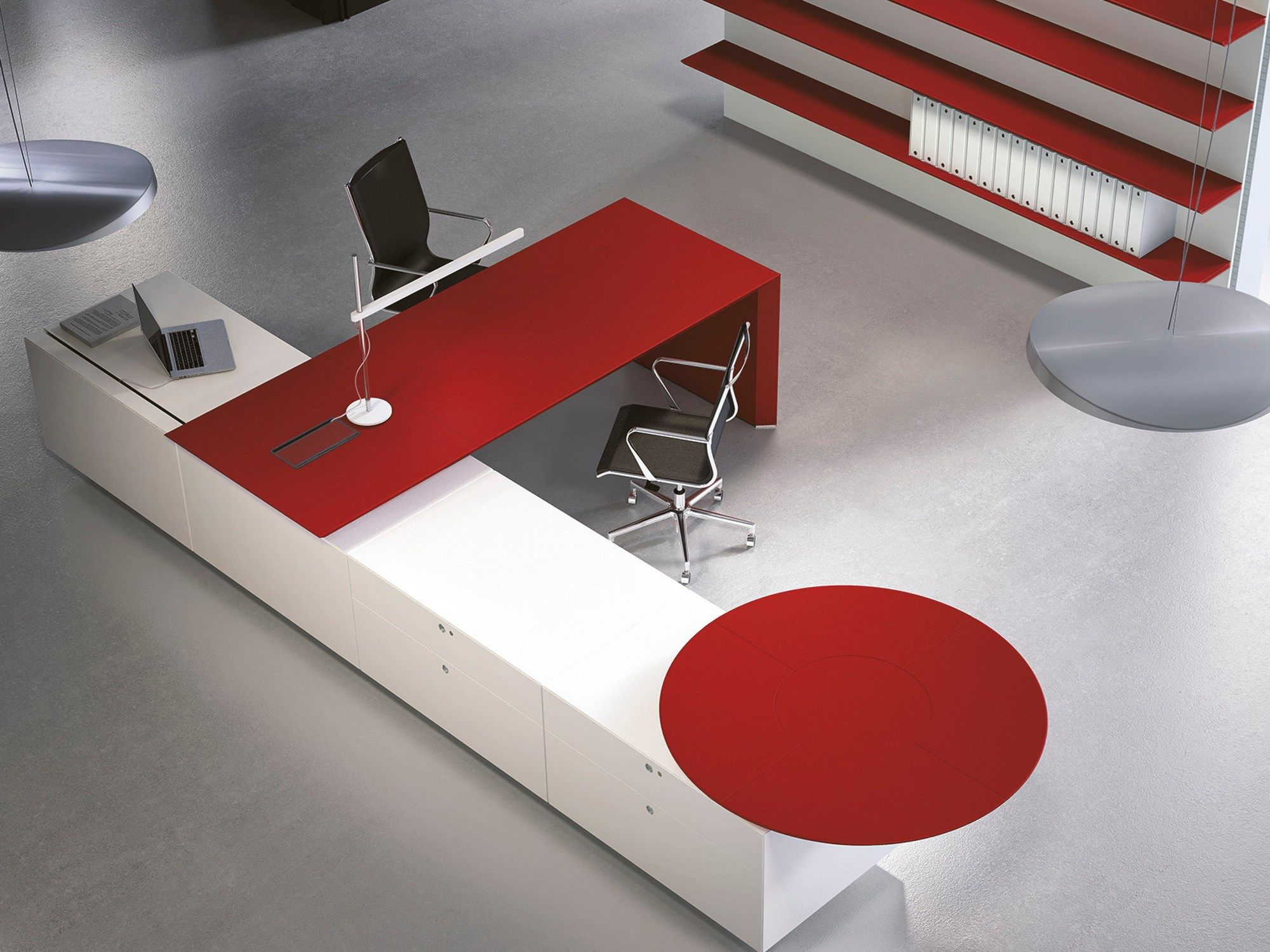 Прямоугольный рабочий стол с системой люверсов FANTONI MultipliCeo ARCH-00053625 - Вид №2