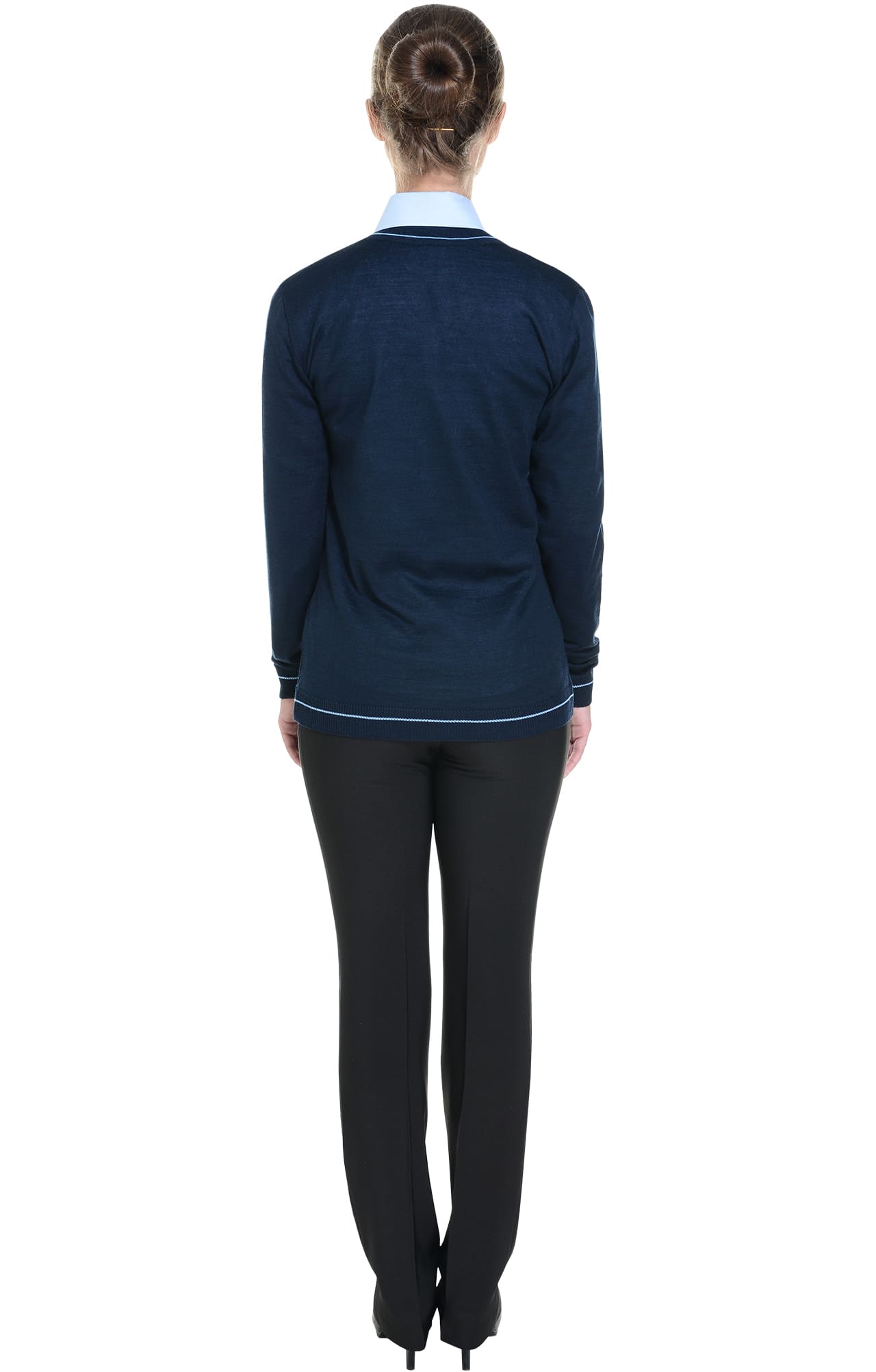 62561 Джемпер женский темно-синий с голубым  Толстовки, рубашки, футболки, тенниски  размер 48-50 Спецодежда  - Вид №5