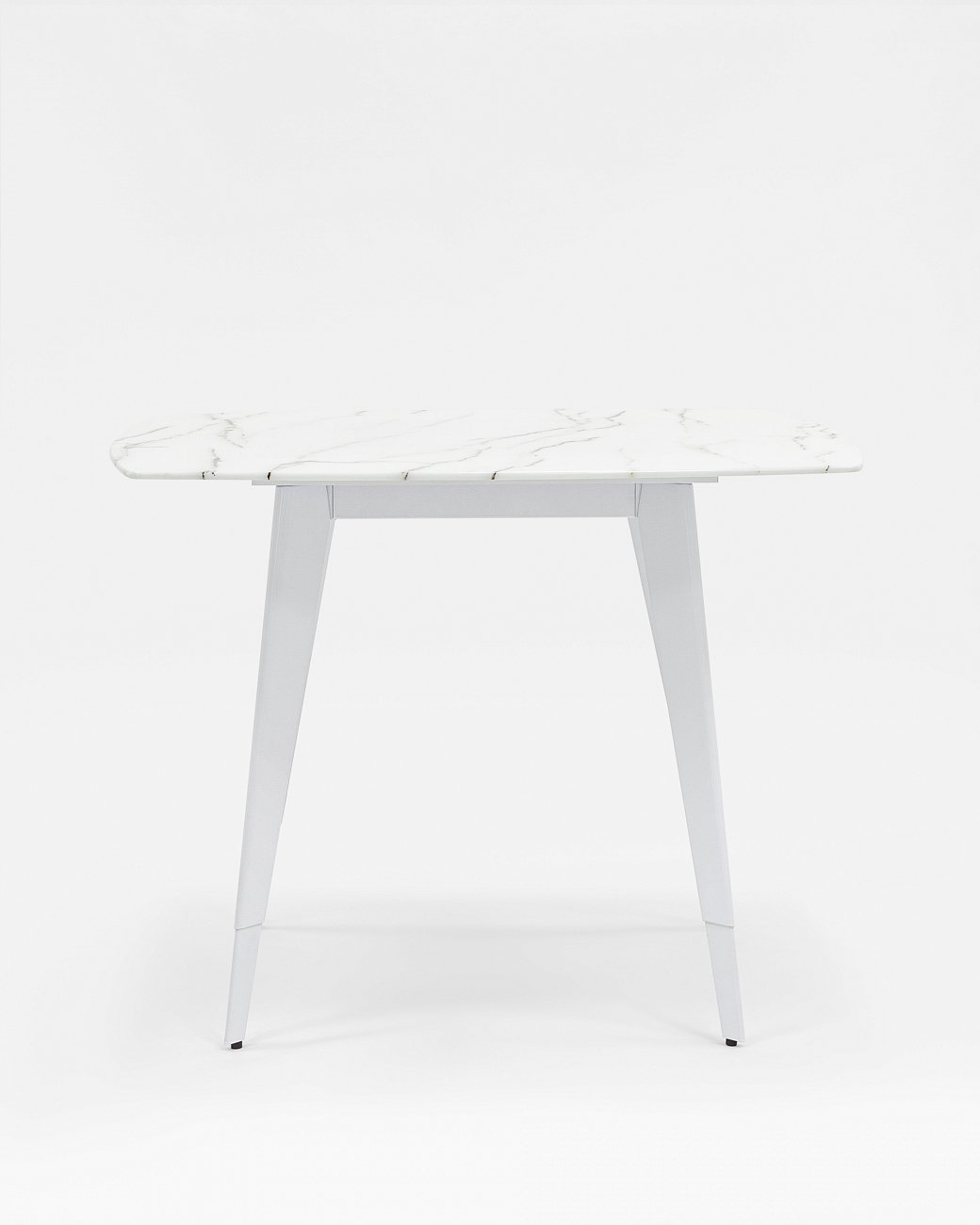 Стол обеденный квадратный со стеклянной столешницей белый с рисунком под мрамор 100х100 см "Ричмонд" STOOL GROUP  00-3958839 Белый  - Вид №2