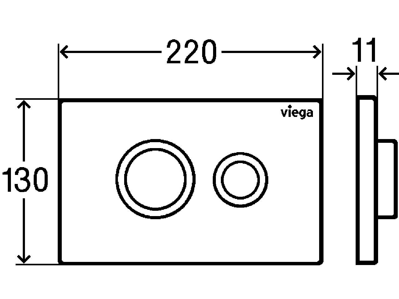 Панель управления туалетом из нержавеющей стали Viega Italia Visign ARCH-00086765 - Вид №1