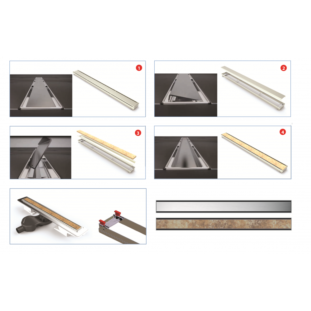 090119 Желоб водосток В1 Keramik 800  Berges B1 Keramik  - Вид №5