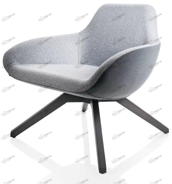 ALMA DESIGN Кресло на козелке из ткани с подлокотниками X big sun-id-1455608