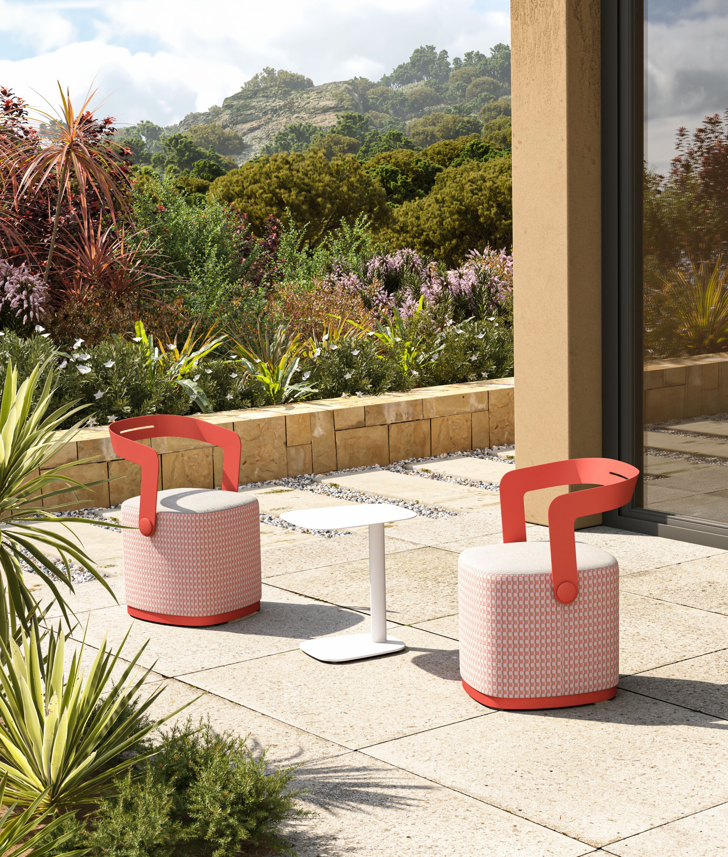 Низкая ткань сад стул со спинкой VINEKO Brienz ARCH-00137397 - Вид №1