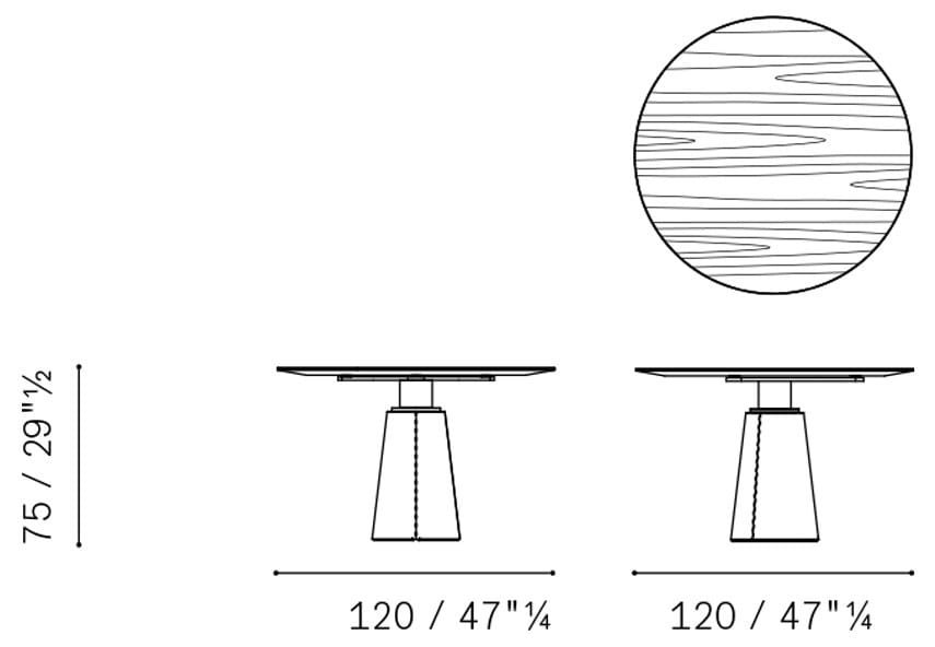 Круглый стол Poltrona Frau коллекция-столы и стулья ARCH-00142164 - Вид №3