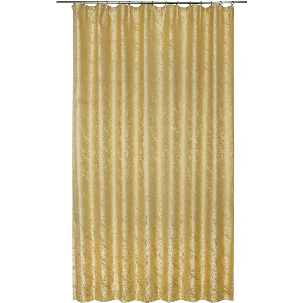 Штора на ленте «Барроко», 200х270 см, вензель, цвет жёлтый ТОРГОВЫЙ ДОМ ТЕКСТИЛЬ STLM-2195169