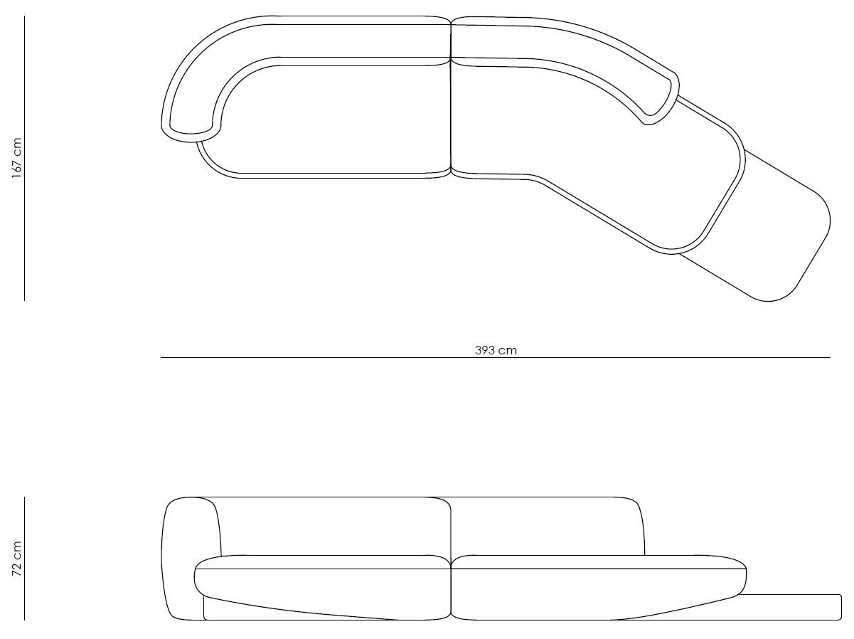 Тканевый изогнутый модульный диван Enne INN ARCH-00027869 - Вид №3
