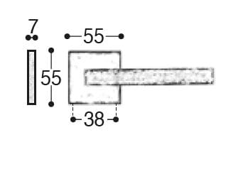Бронзовая ручка на розетке GIARA ART DESIGN-BRONZE Quadra ARCH-00074934 - Вид №2