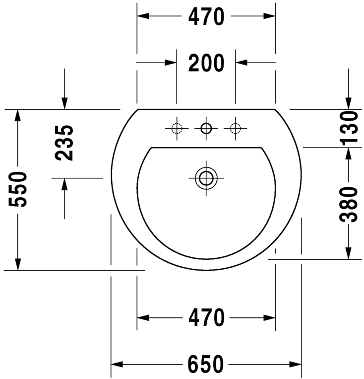 2621650000 Подвесная раковина настенная овальная Duravit Darling New - Вид №3