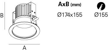 INDELAGUE | ROXO Lighting Круглый встраиваемый светодиодный точечный светильник Dyna sun-id-1400814 - Вид №6