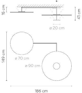 Vibia Металлический светодиодный потолочный светильник Flat 5924 - Вид №5