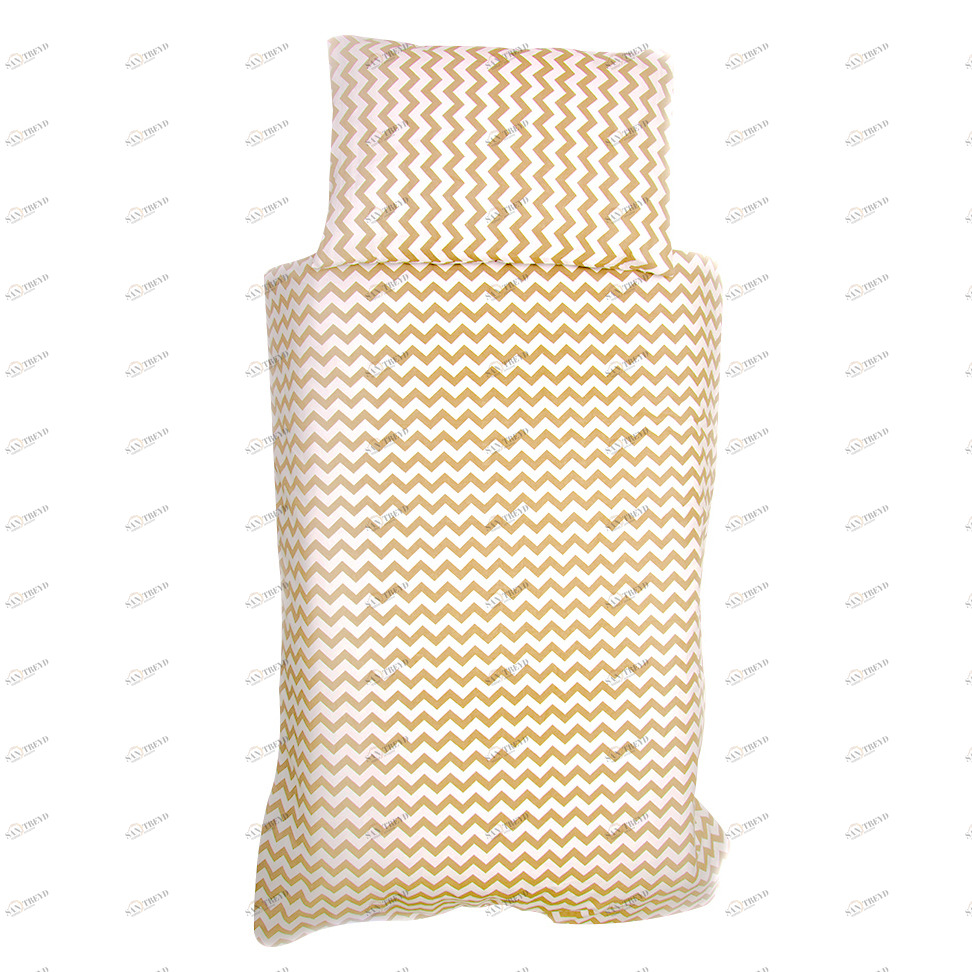 Детское постельное белье "Зигзаги" бежевое БЕЛЬМАРКО  327397 Бежевый Santreyd 