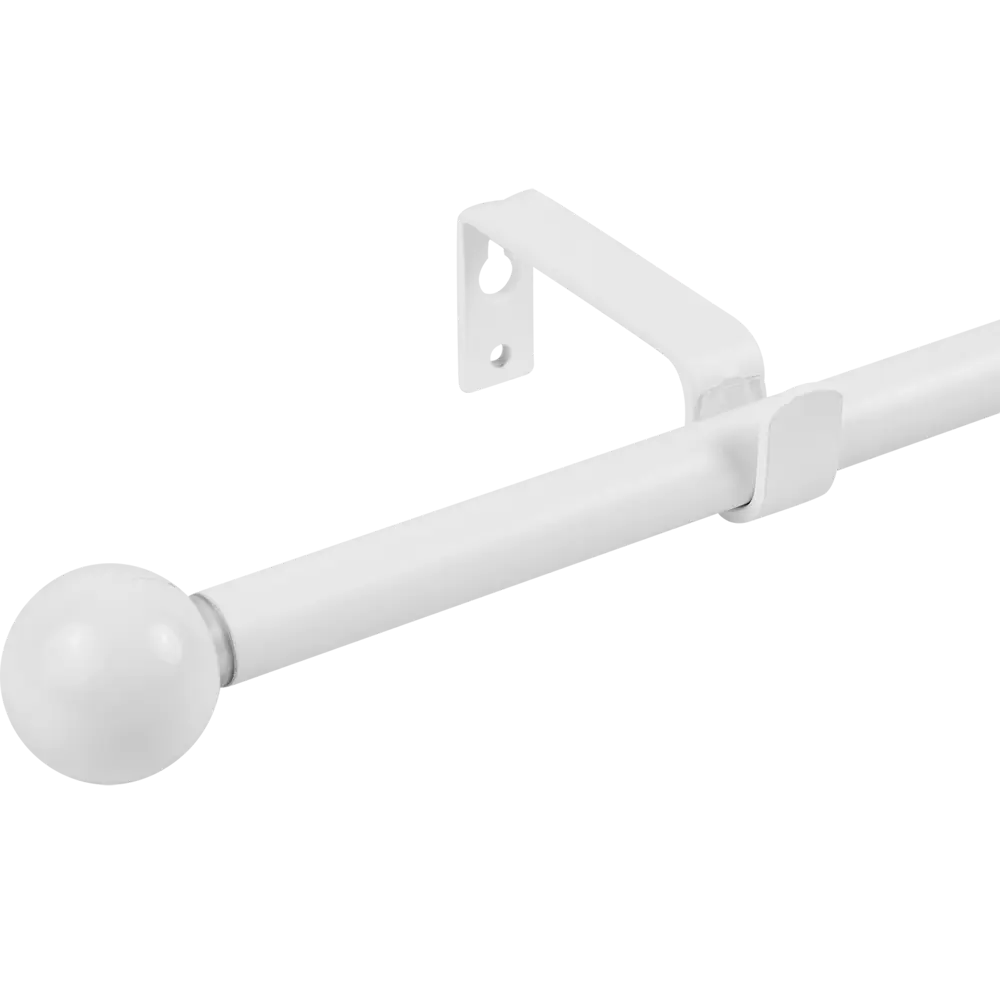 INSPIRE Карниз настенный однорядный Шар для штор 120-210 см белый 84407268 STLM-0049460