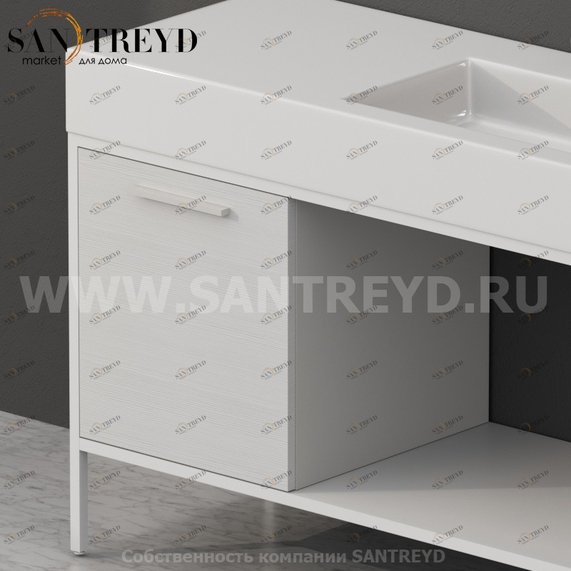 SS4548BT Тумба с открывающейся левой створкой (с 1 стеклянной полкой) Globo Ceramica Globo INCANTHO