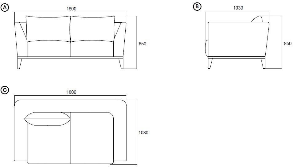 Enza Home 3-х местный тканевый диван Gravity plus sun-id-1468094 - Вид №10