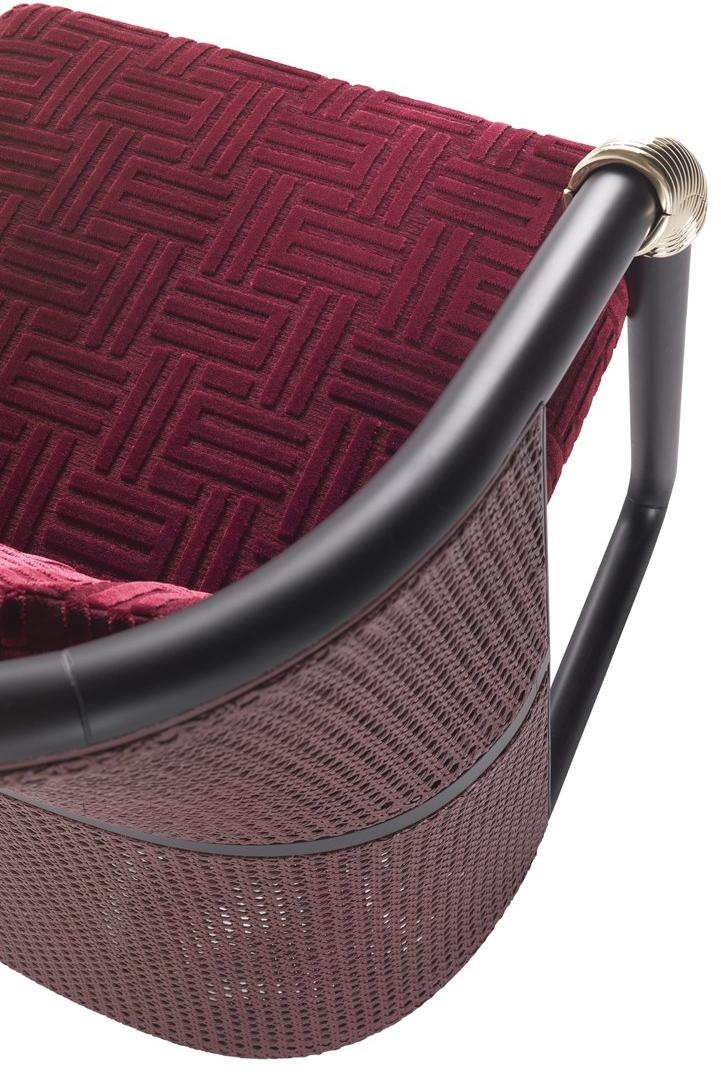 ETRO Home Interiors Мягкое бархатное кресло с подлокотниками  Ham.131.a  - Вид №4