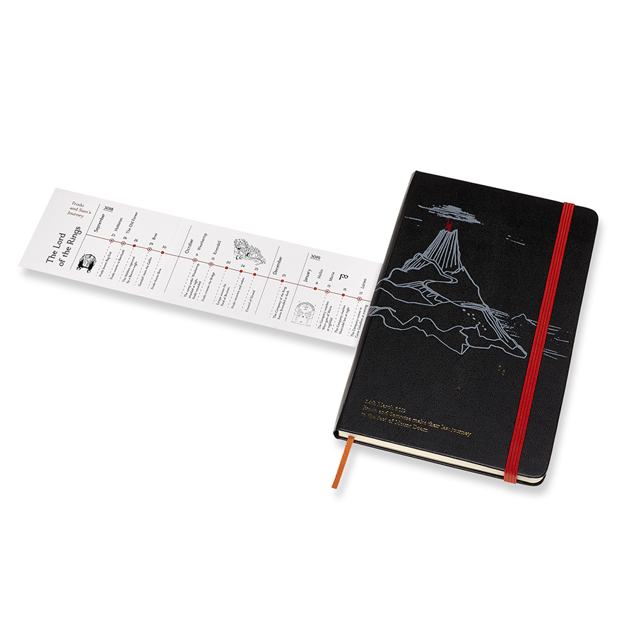 Блокнот Moleskine LORD OF THE RINGS Mt. Doom Large 130х210мм 240стр. линейка твердая обложка черный 1127143 - Вид №5