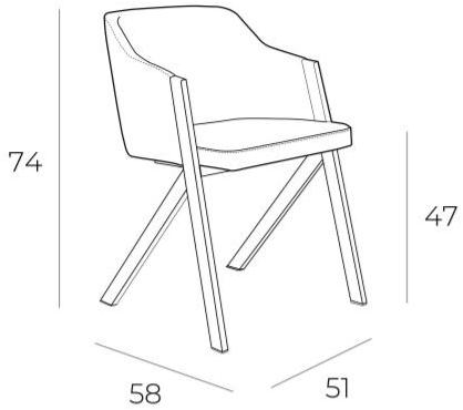 Angel Cerdá Стул из кожзаменителя с подлокотниками New chair 4037 f3202 Angel Cerda - Вид №9