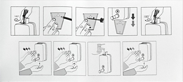 1402.098 Дозатор для жидкого мыла из нерж стали антивандальный 8605 PUFF  - Вид №4