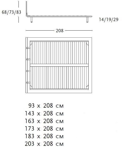 Zanotta Регулируемая по высоте двуспальная кровать из ткани или кожи Milano sun-id-1463811 - Вид №6