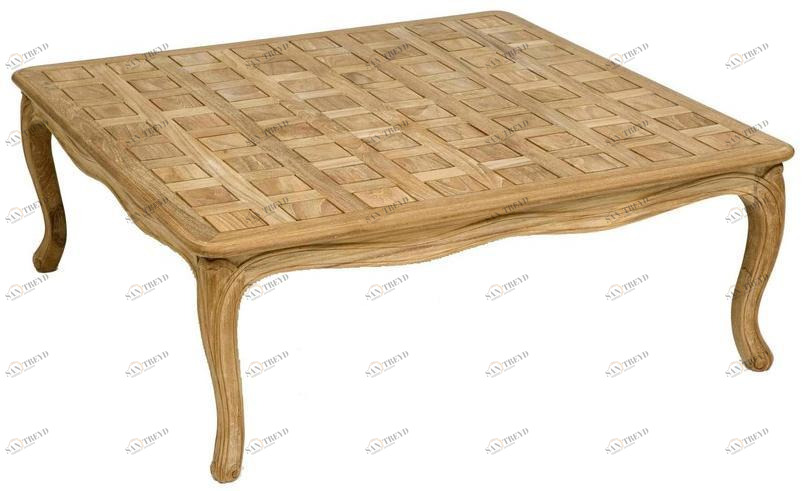 ASTELLO Квадратный садовый столик из тика Pensée sun-id-1412840