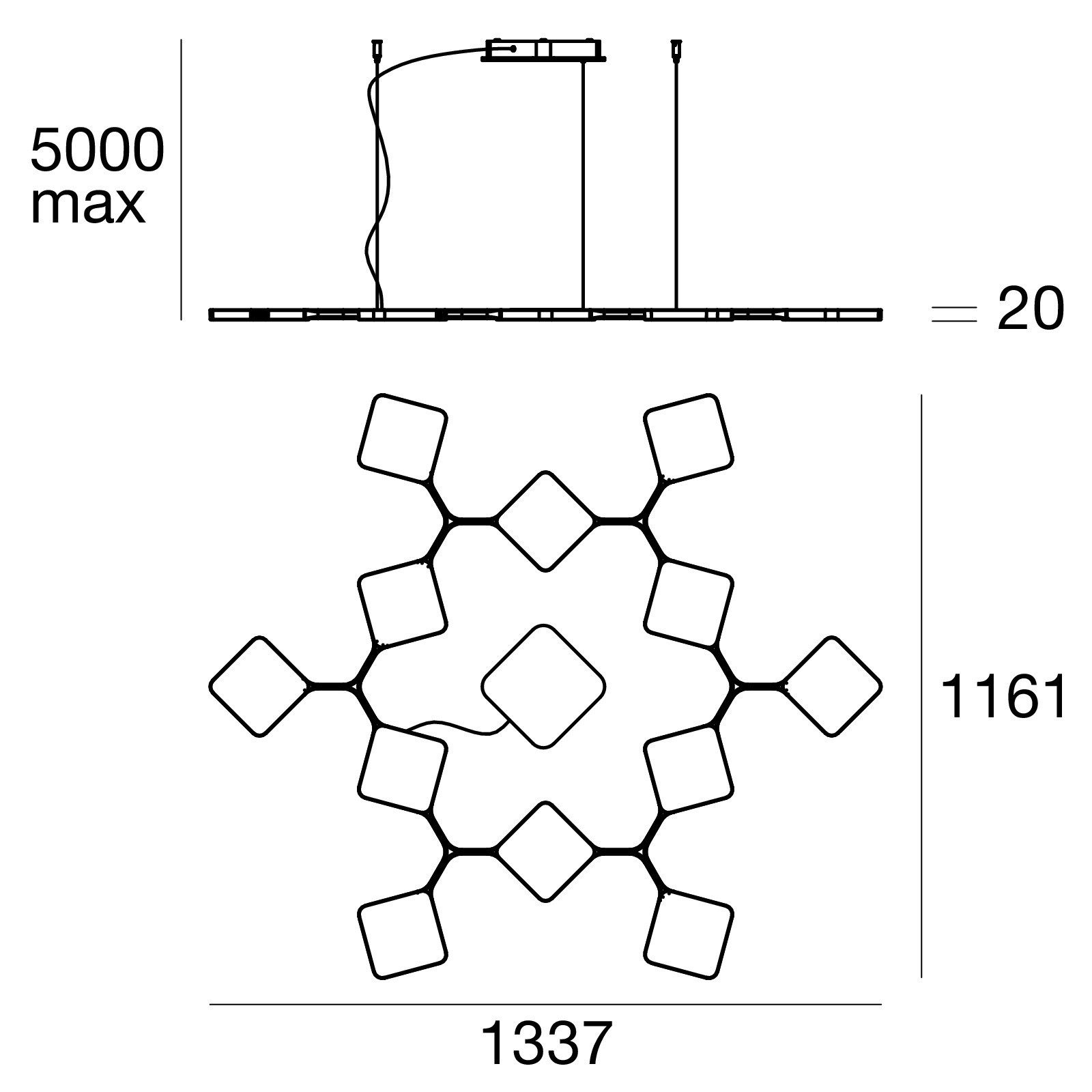 Linea Light Quad_P3 8112 подвесная люстра 111646 - Вид №4