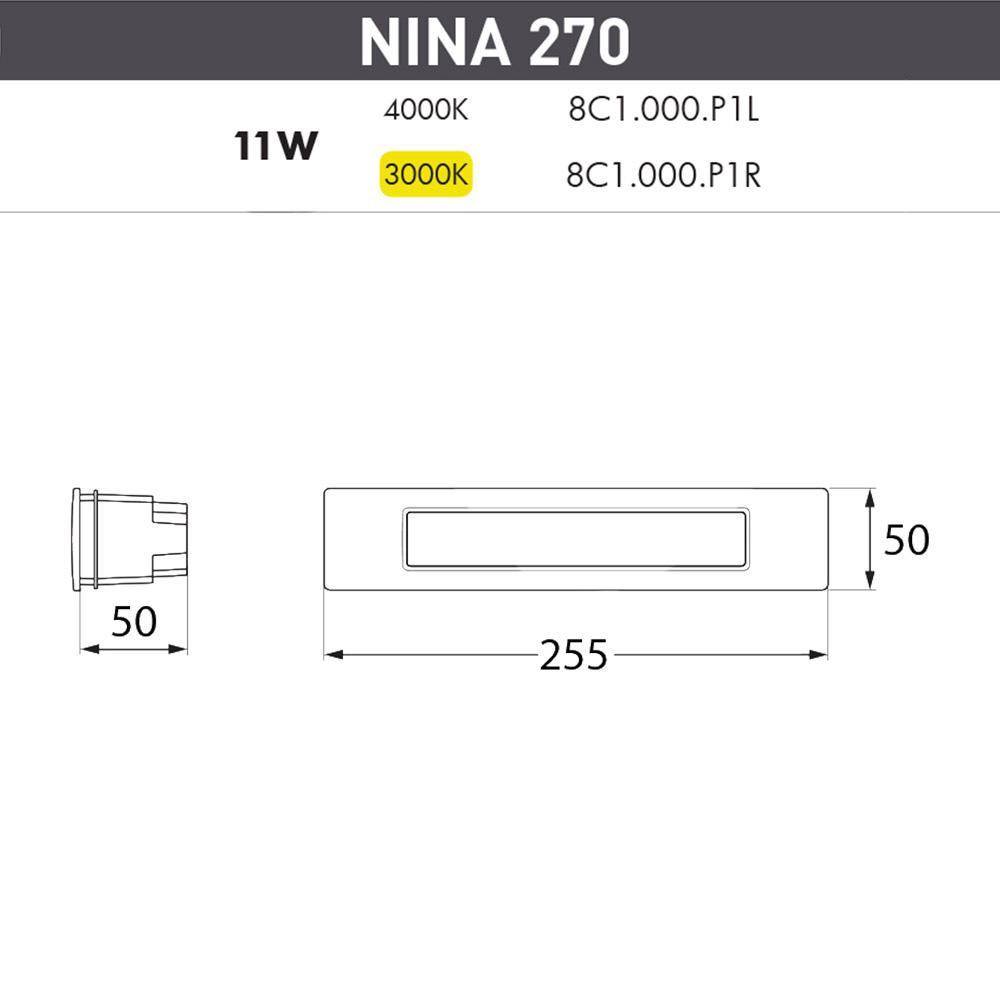 Уличный светодиодный светильник Fumagalli Nina 8C1.000.000.LYP1L FUMAGALLI NINA 270227 Серый - Вид №1
