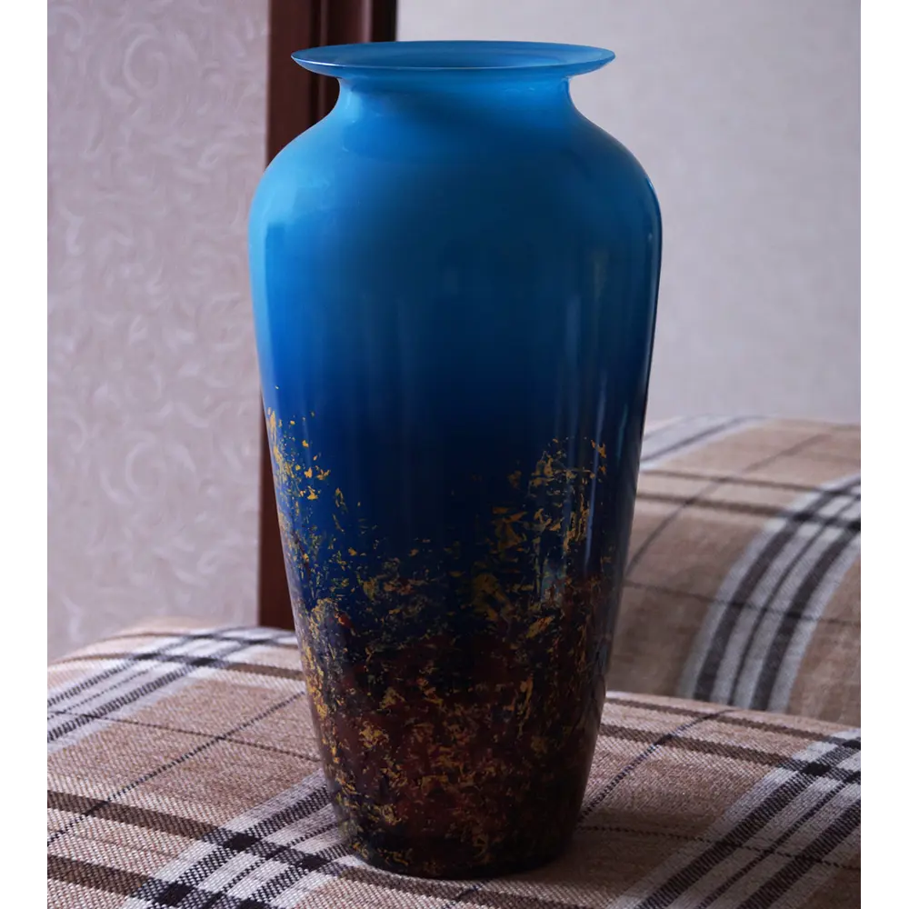 Ваза Мальвина стекло цвет бирюза 29 см EVIS STLM-2094739 - Вид №2