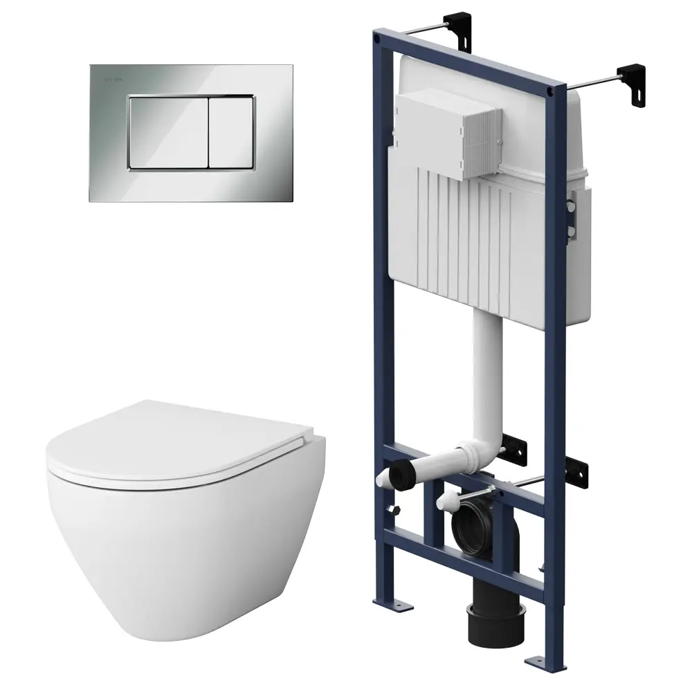 Комплект инсталляция с унитазом Spirit V2.0 Flshclean с клавишей 82808082 STLM-2208760 AM.PM