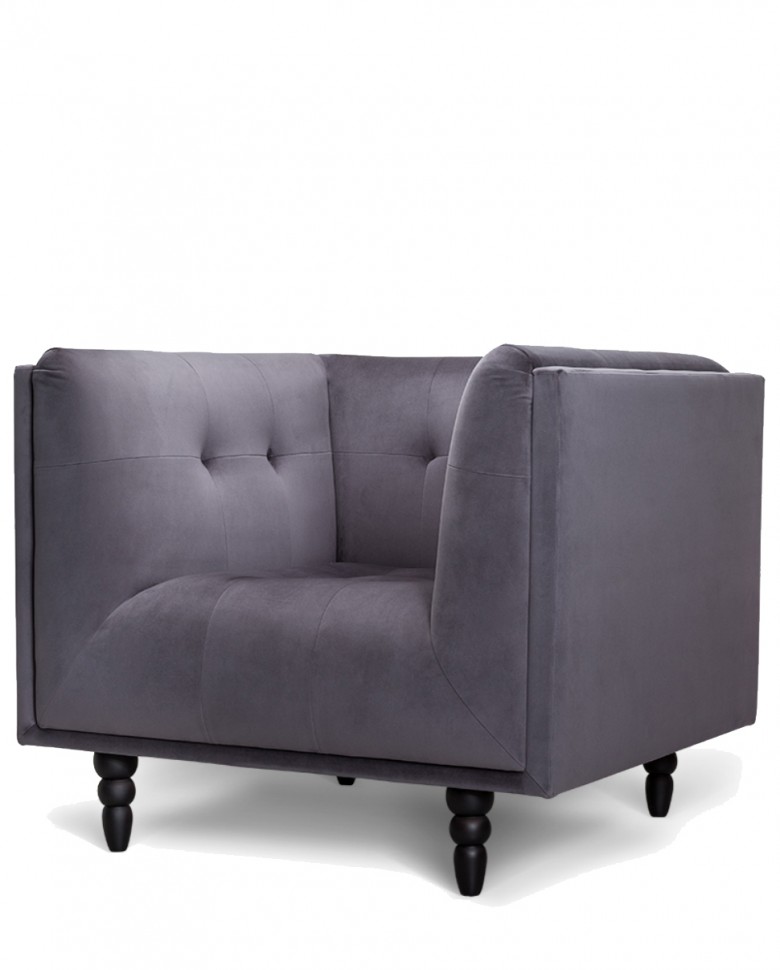 Кресло Royal серо-фиолетовое ICON DESIGNE ДИЗАЙНЕРСКИЕ 178037 Серый  - Вид №1