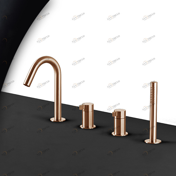 Смеситель для ванны розовое золото TOOX Radomonte TXQ16R