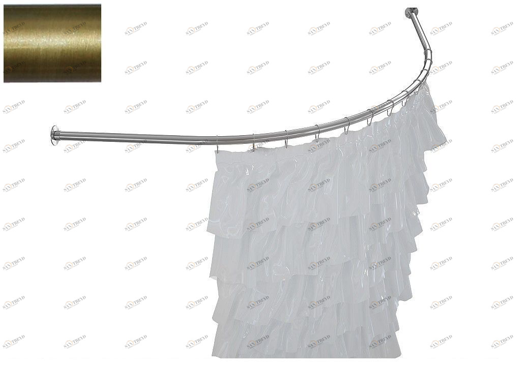 Карниз для ванны Aquanet Bali полукруглый 150x150 латунь 00241492