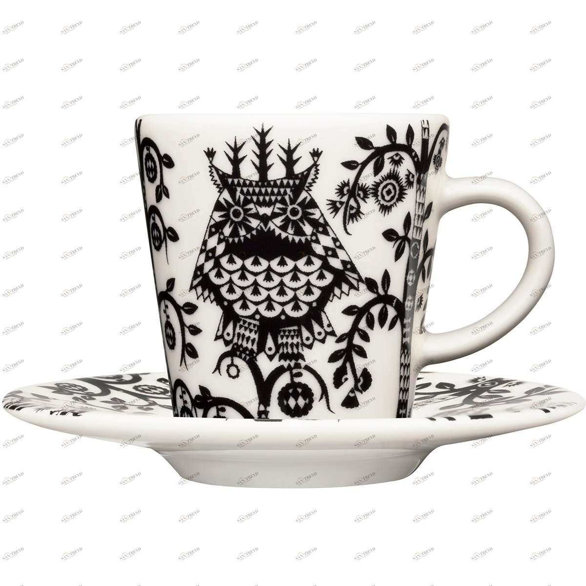 Чашка для кофе эспрессо "Taika" черно-белая IITTALA СОВРЕМЕННЫЙ 221929 Белый 