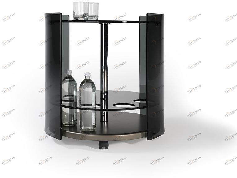 Reflex Круглый стеклянный журнальный столик на колесиках sun-id-1421348