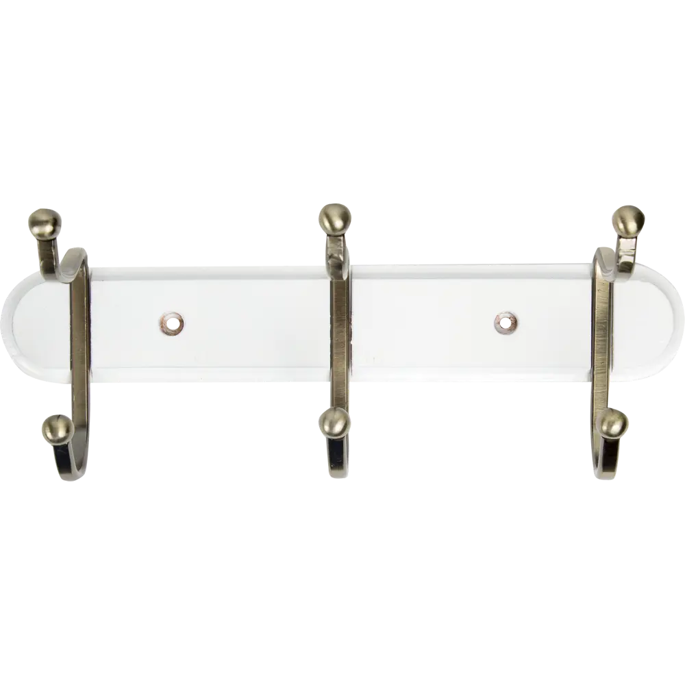 Вешалка настенная 3 крючка 26.1x15x7.5 см дерево цвет белый 18803602 STLM-2041612 Santreyd Sula